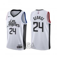 Camiseta Los Angeles Clippers Paul George NO 24 Ciudad Blanco