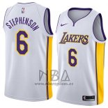 Camiseta Los Angeles Lakers Lance Stephenson NO 6 Association 2018 Blanco