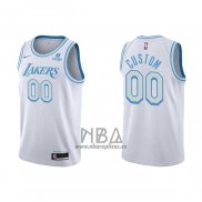 Camiseta Los Angeles Lakers Personalizada Ciudad 2021-22 Blanco