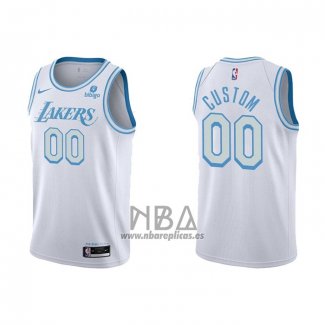 Camiseta Los Angeles Lakers Personalizada Ciudad 2021-22 Blanco