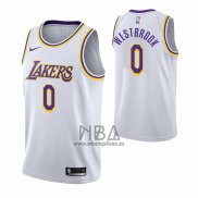 Camiseta Los Angeles Lakers Russell Westbrook NO 0 Association 2021 Blanco