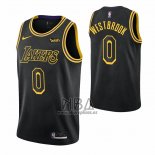 Camiseta Los Angeles Lakers Russell Westbrook NO 0 Ciudad Negro