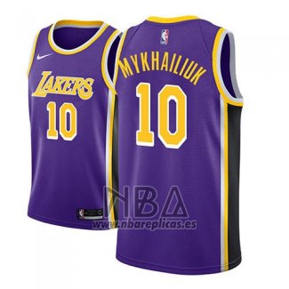 Camiseta Los Angeles Lakers Sviatoslav Mykhailiuk NO 10 Statement 2018-19 Violeta