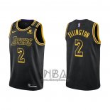 Camiseta Los Angeles Lakers Wayne Ellington NO 2 Mamba 2021-22 Negro