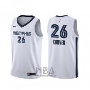 Camiseta Memphis Grizzlies Kyle Korver NO 26 Association Blanco