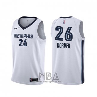 Camiseta Memphis Grizzlies Kyle Korver NO 26 Association Blanco