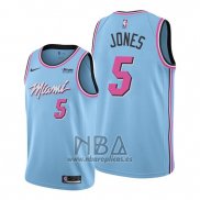 Camiseta Miami Heat Derrick Jones NO 5 Ciudad 2019-20 Azul