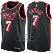 Camiseta Miami Heat Goran Dragic NO 7 Classic 2017-18 Negro