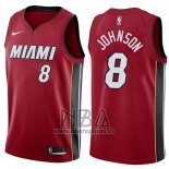 Camiseta Miami Heat Tyler Johnson NO 8 Statement 2017-18 Rojo