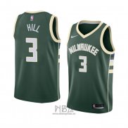 Camiseta Milwaukee Bucks George Hill NO 3 Icon 2018 Verde