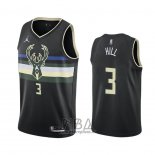 Camiseta Milwaukee Bucks George Hill NO 3 Statement 2020-21 Negro