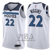 Camiseta Minnesota Timberwolves Andrew Wiggins NO 22 2017-18 Blanco