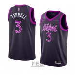 Camiseta Minnesota Timberwolves Jared Terrell NO 3 Ciudad 2018-19 Violeta