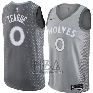 Camiseta Minnesota Timberwolves Jeff Teague NO 0 Ciudad 2018 Gris