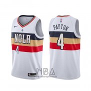 Camiseta New Orleans Pelicans Elfrid Payton NO 55 Earned Blanco