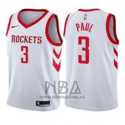 Camiseta Nino Houston Rockets Chris Paul NO 3 Association 2017-18 Blanco