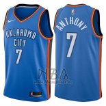 Camiseta Oklahoma City Thunder Carmelo Anthony NO 7 2017-18 Azul