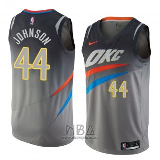 Camiseta Oklahoma City Thunder Dakari Johnson NO 44 Ciudad 2018 Gris