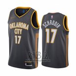 Camiseta Oklahoma City Thunder Dennis Schroder NO 17 Ciudad Negro