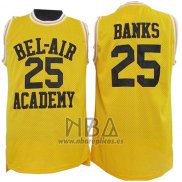 Camiseta Pelicula Bel-Air Academy Banks NO 25 Amarillo