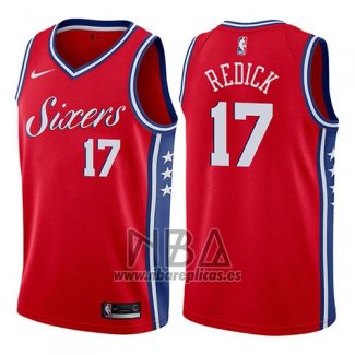 Camiseta Philadelphia 76ers JJ Redick NO 17 Statement 2017-18 Rojo