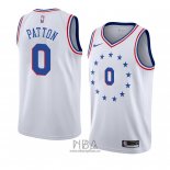 Camiseta Philadelphia 76ers Justin Patton NO 0 Earned 2018-19 Blanco