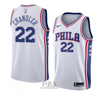 Camiseta Philadelphia 76ers Wilson Chandler NO 22 Association 2018 Blanco