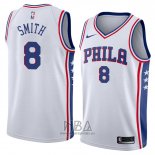 Camiseta Philadelphia 76ers Zhaire Smith NO 8 Association 2018 Blanco