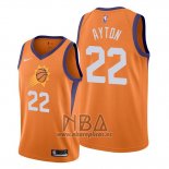 Camiseta Phoenix Suns Deandre Ayton NO 22 Statement Naranja