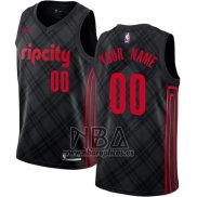 Camiseta Portland Trail Blazers Personalizada 2017-18 Negro