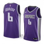 Camiseta Sacramento Kings Joe Johnson NO 6 Icon 2018 Violeta