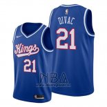 Camiseta Sacramento Kings Vlade Divac NO 21 Classic Edition 1990-94 Azul