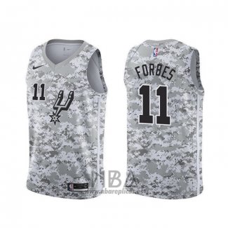 Camiseta San Antonio Spurs Bryn Forbes NO 11 Earned Camuflaje