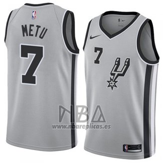 Camiseta San Antonio Spurs Chimezie Metu NO 7 Statement 2018 Gris