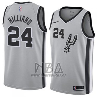 Camiseta San Antonio Spurs Darrun Hilliard NO 24 Statement 2018 Gris