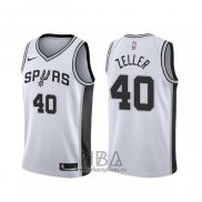 Camiseta San Antonio Spurs Tyler Zeller NO 40 Association Blanco