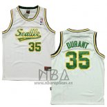 Camiseta Seattle SuperSonics Kevin Durant NO 35 Historic Blanco2