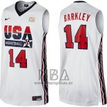 Camiseta USA 1992 Charles Barkley NO 14 Blanco