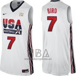 Camiseta USA 1992 Larry Bird NO 7 Blanco