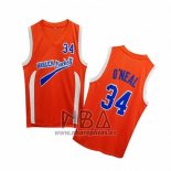 Camiseta Uncle Drew Shaquille O'Neal Harlem Buckets Naranja