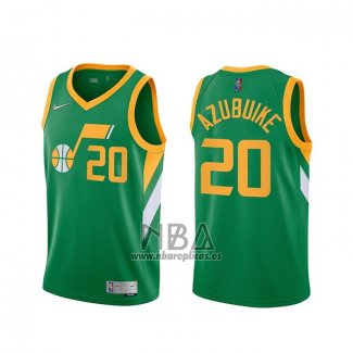 Camiseta Utah Jazz Donovan Udoka Azubuike NO 20 2020-21 Verde