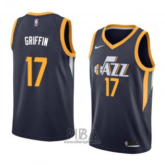 Camiseta Utah Jazz Eric Griffin NO 17 Icon 2018 Azul