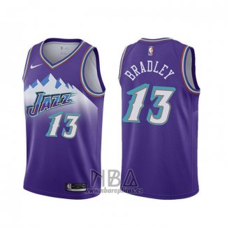 Camiseta Utah Jazz Tony Bradley NO 13 Classic Edition 2019-20 Violeta