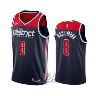 Camiseta Washington Wizards Rui Hachimura NO 8 Statement Azul