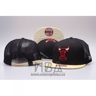 Gorra Chicago Bulls Snapback Negro Crema