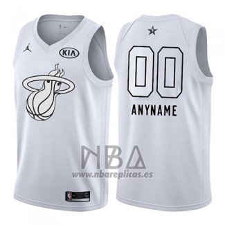 Camiseta All Star 2018 Miami Heat Nike Personalizada Blanco