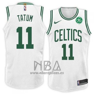 Camiseta Boston Celtics Jayson Tatum NO 11 Association 2018 Blanco