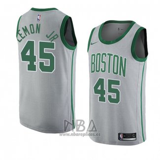 Camiseta Boston Celtics Walter Lemon JR. NO 45 Ciudad 2018-19 Gris