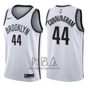 Camiseta Brooklyn Nets Dante Cunningham NO 44 Association 2017-18 Blanco