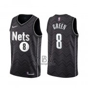 Camiseta Brooklyn Nets Jeff Green NO 8 Earned 2020-21 Negro